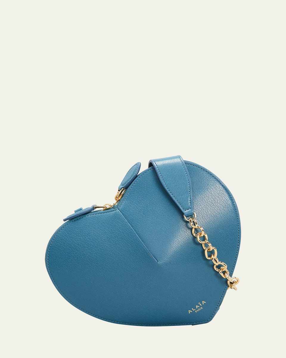 Le Coeur Zip Leather Chain Shoulder Bag